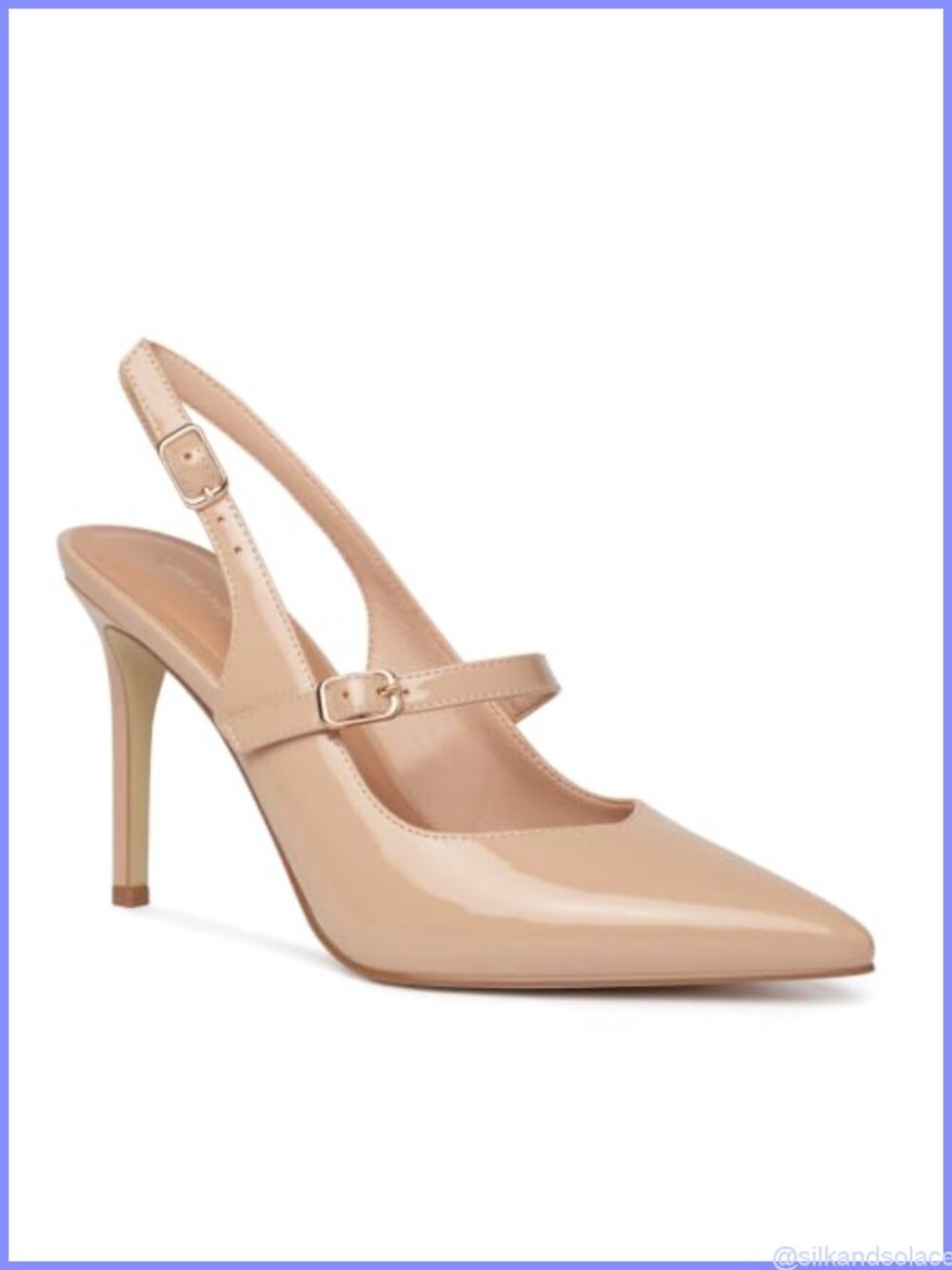 Slingback Heels Mary Jane Pumps Stiletto Pointed Toe Formal Evening